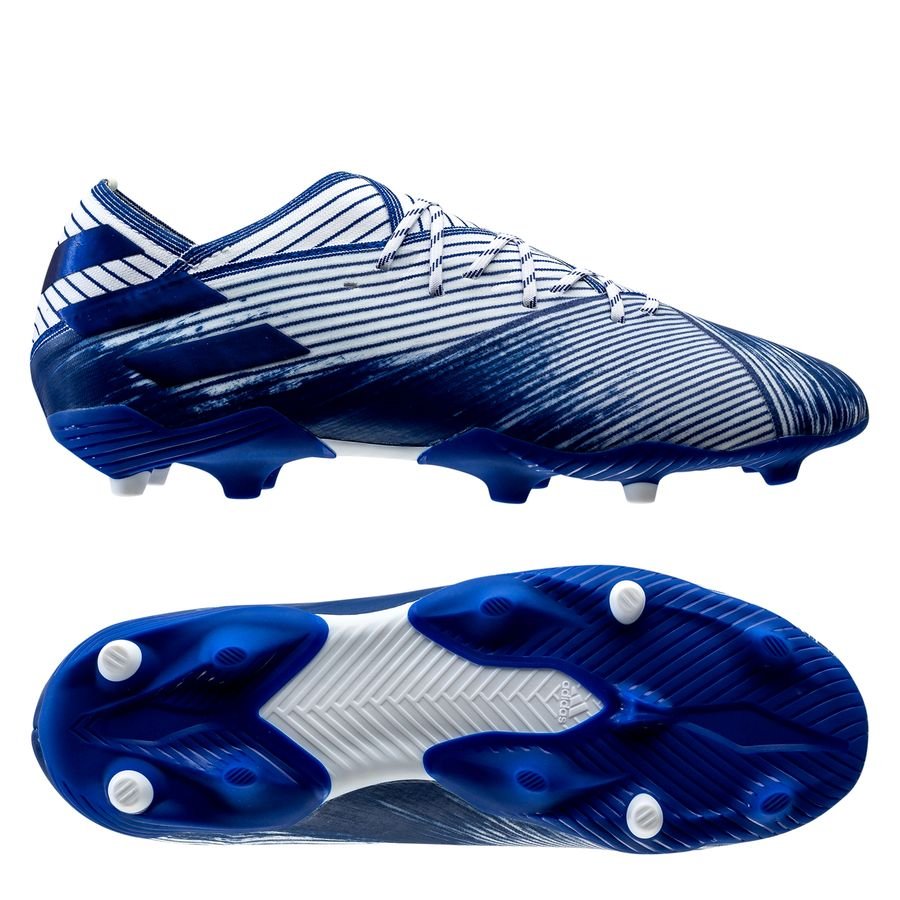 adidas Nemeziz 19.1 FG/AG Mutator - Footwear White/Royal Blue Kids 