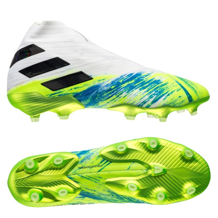 adidas Nemeziz 19+ FG/AG Uniforia - Footwear White/Core Black/Signal Green  | www.unisportstore.com