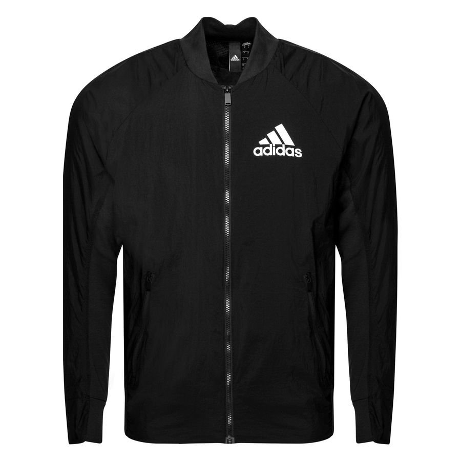 black and white adidas jacket