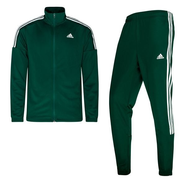 white and green adidas tracksuit