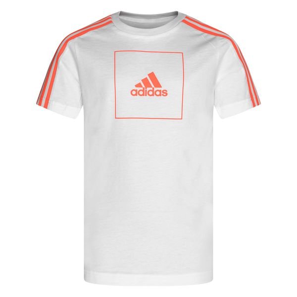 orange and white adidas t shirt