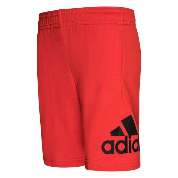 boys red adidas shorts