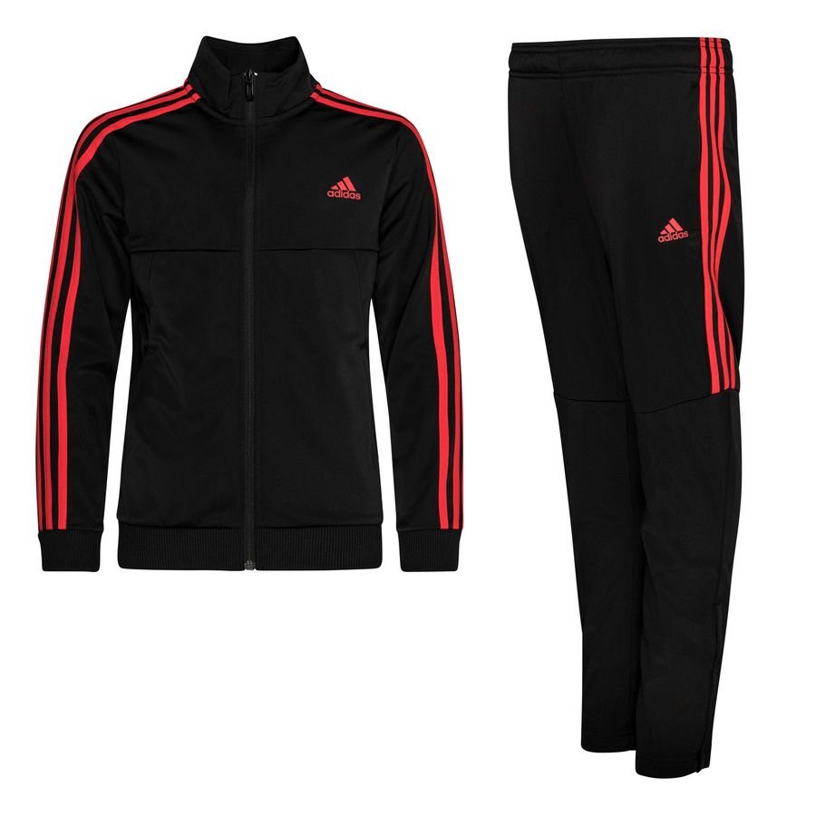 red and black adidas tracksuit
