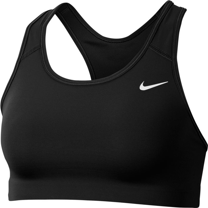 Nike Sports BH Swoosh Non-pad - Sort/Hvid Kvinde Kvinder thumbnail