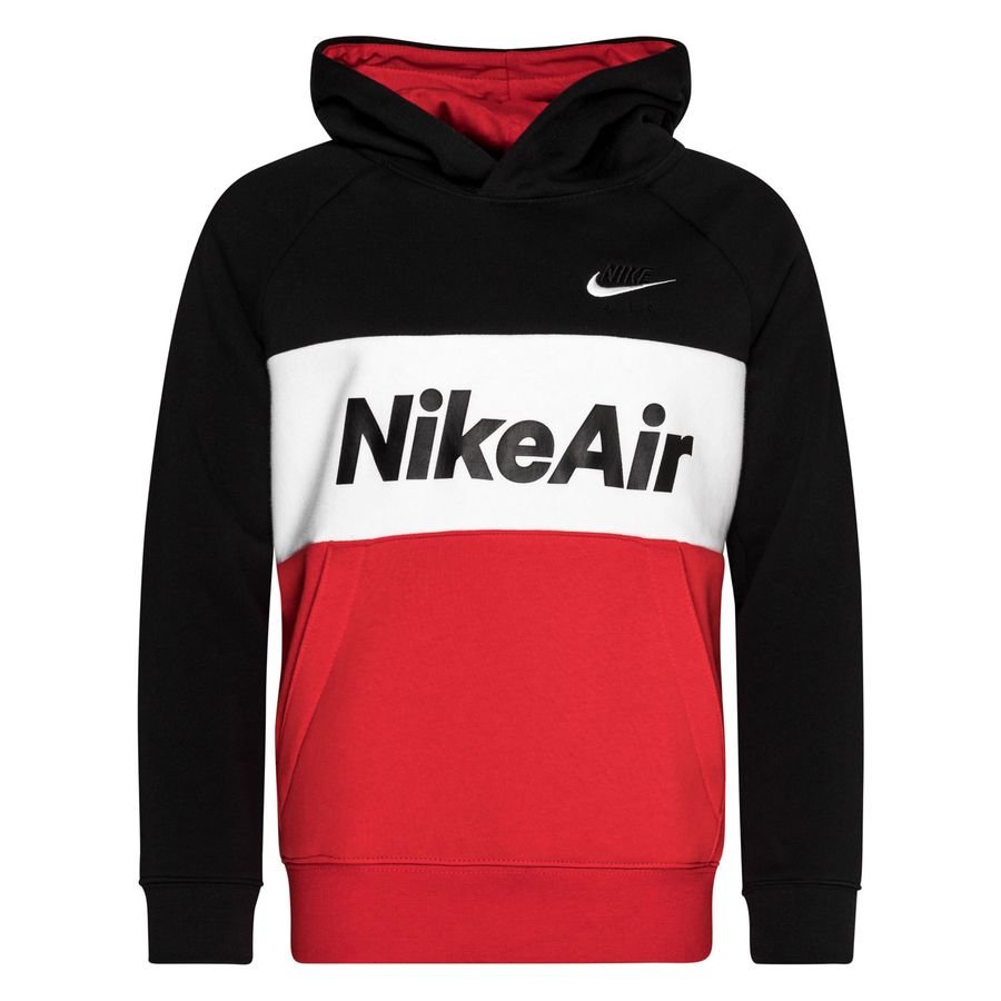 nike air hoodie red white black