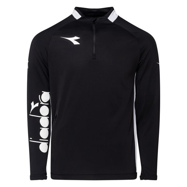 Diadora Training Shirt Equipo Pro 1/2 Zip - Black/White | www ...