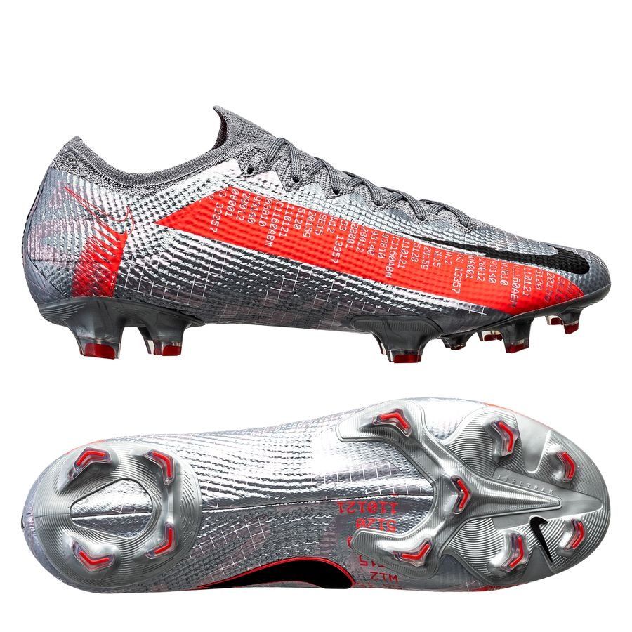 nike mercurial red and silver