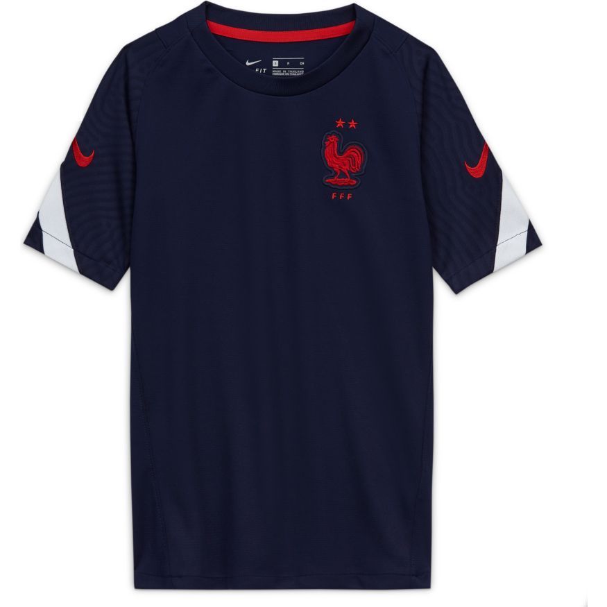 Frankrig Trænings T-Shirt Breathe Strike EURO 2020 - Blå/Hvid/Rød Børn thumbnail