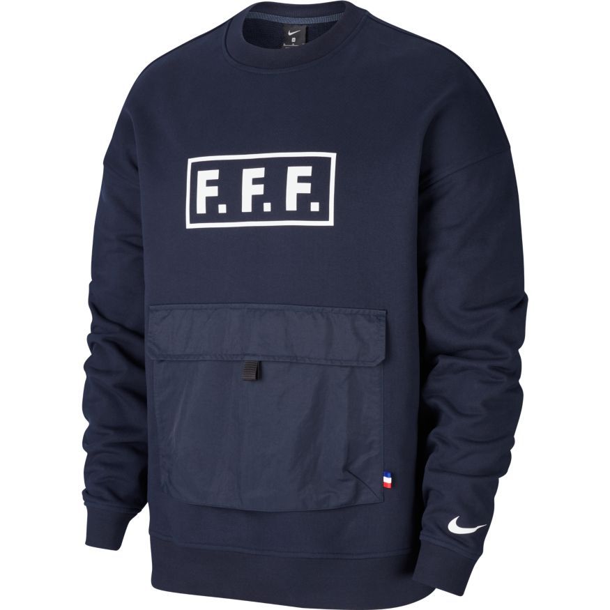 Frankrig Sweatshirt Fleece FFF - Navy/Hvid thumbnail