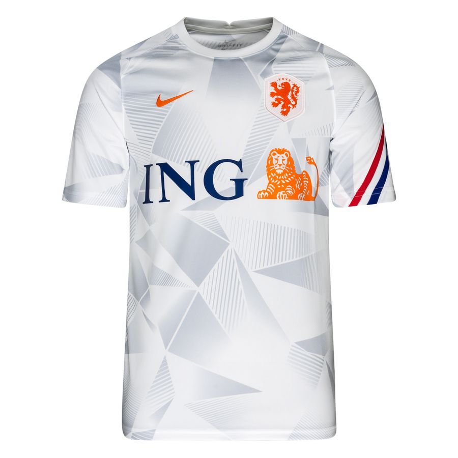 Holland Trænings T-Shirt Breathe Pre Match - Hvid/Orange thumbnail