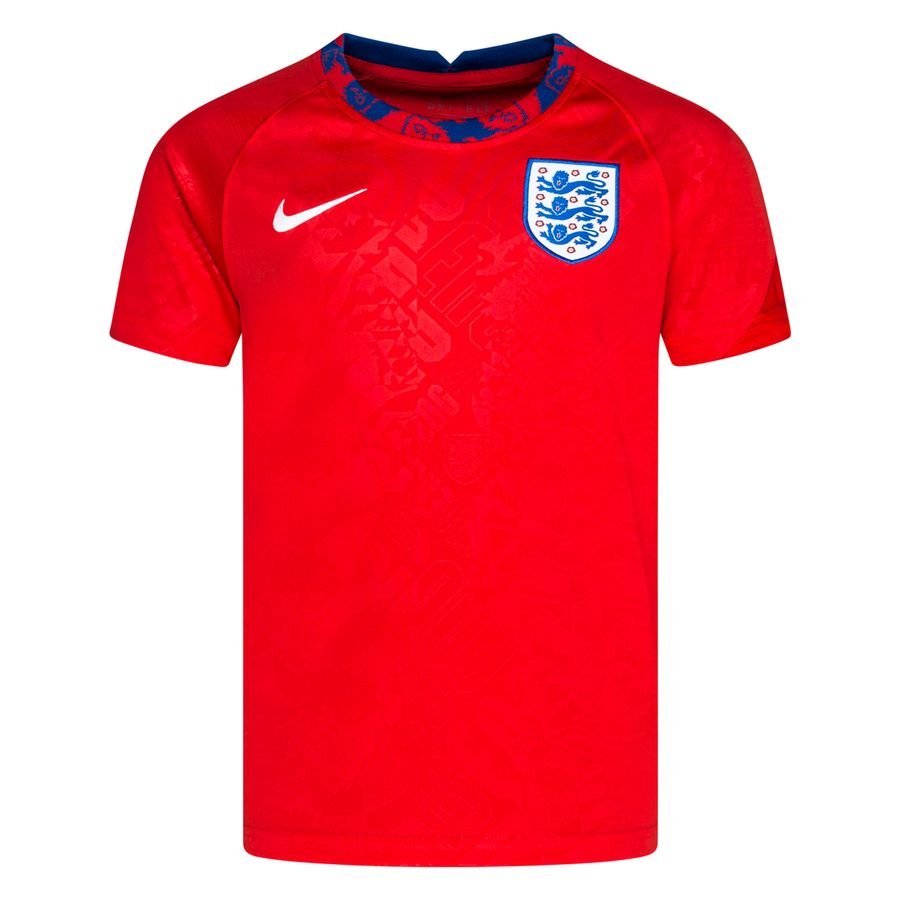 England Trænings T-Shirt Pre Match EURO 2020 - Rød/Hvid Børn thumbnail