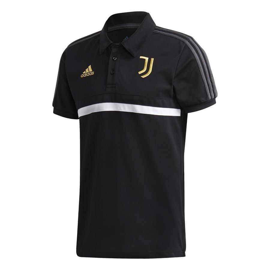 Juventus Polo 3 Stripes Black White Pyrite