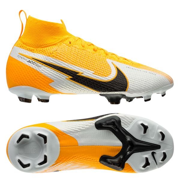 orange kids football boots
