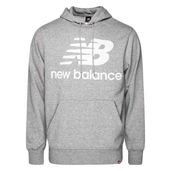 New Balance Hoodie Essentials Stacked Logo - Athletic Grey/White |  www.unisportstore.com