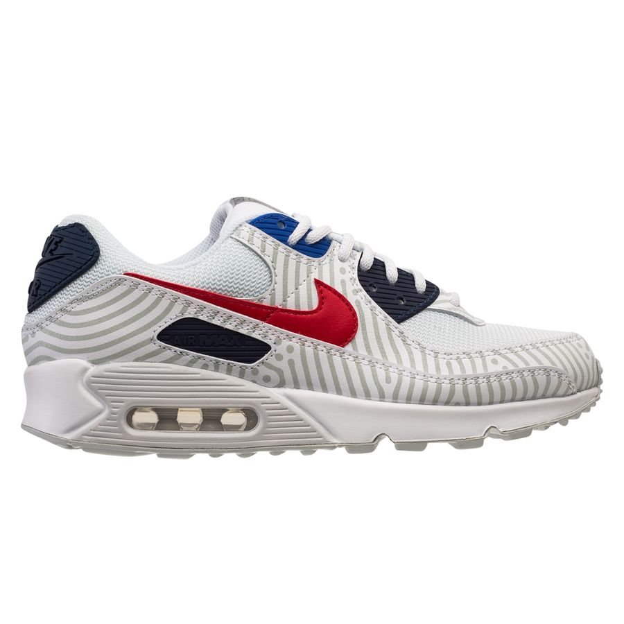 nike air max 90 white and navy blue