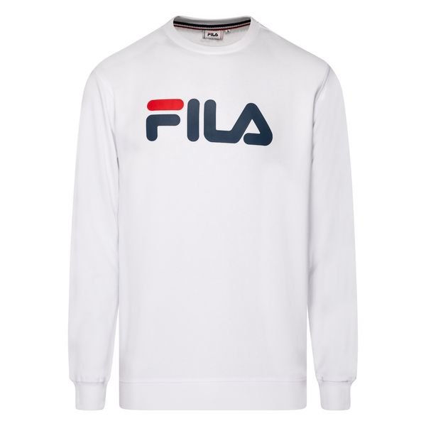FILA Sweatshirt Classic Pure - Bright White/Navy | www.unisportstore.com