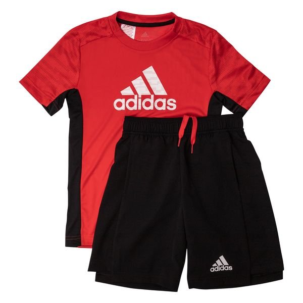 adidas Training Set - Vivid Red/Black/White Kids | www.unisportstore.com