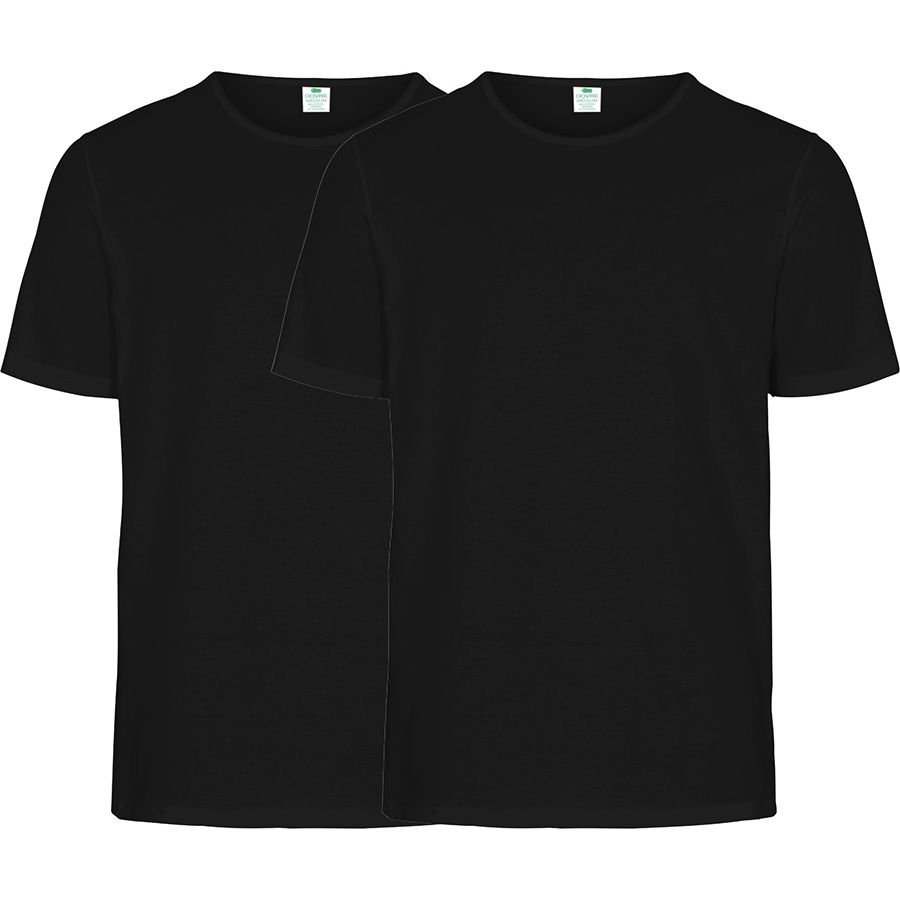Dovre Økologisk T-Shirt 2-Pak - Sort thumbnail
