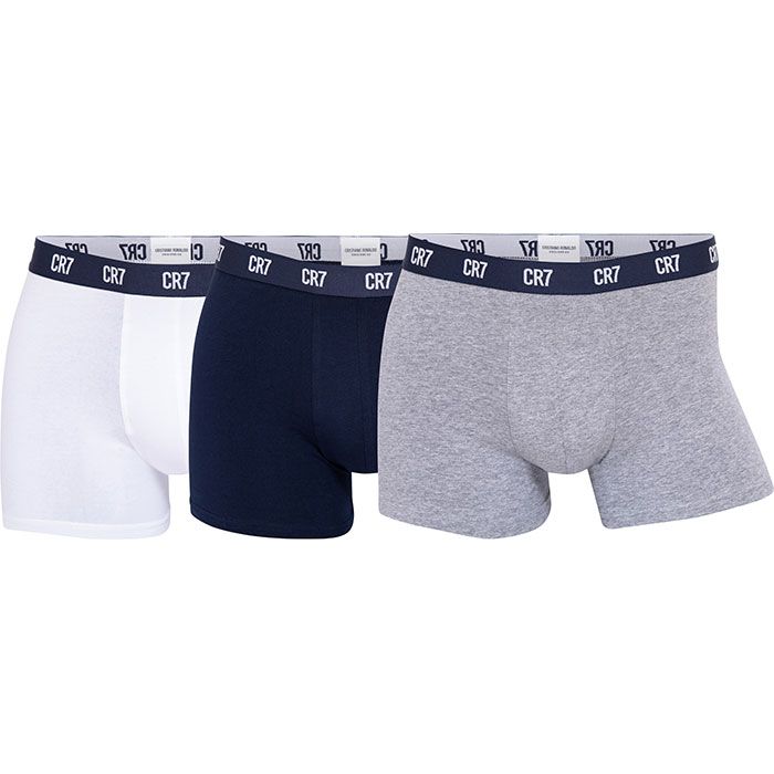 CR7 Underwear CR7 Boxershorts Biologisch 3 Pak Grijs/Wit/Navy online kopen