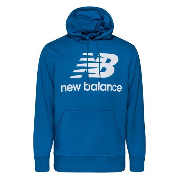 New Balance Hoodie Essentials Stacked Logo - Blau/Weiß | www ...