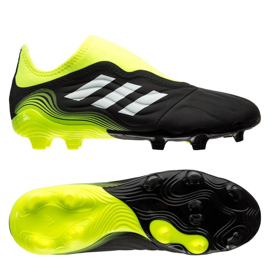 adidas Copa Sense .3 Laceless FG/AG Superlative - Core Black/Footwear  White/Solar Yellow