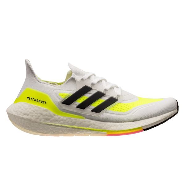 adidas Chaussures de Running Ultra Boost 21 - Blanc/Noir/Jaune
