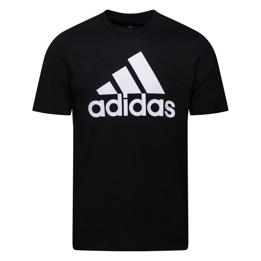 adidas T-Shirt Essentials Big Logo - Sort/Hvid thumbnail