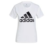 T-Shirt White/Black Logo Essentials - adidas Big