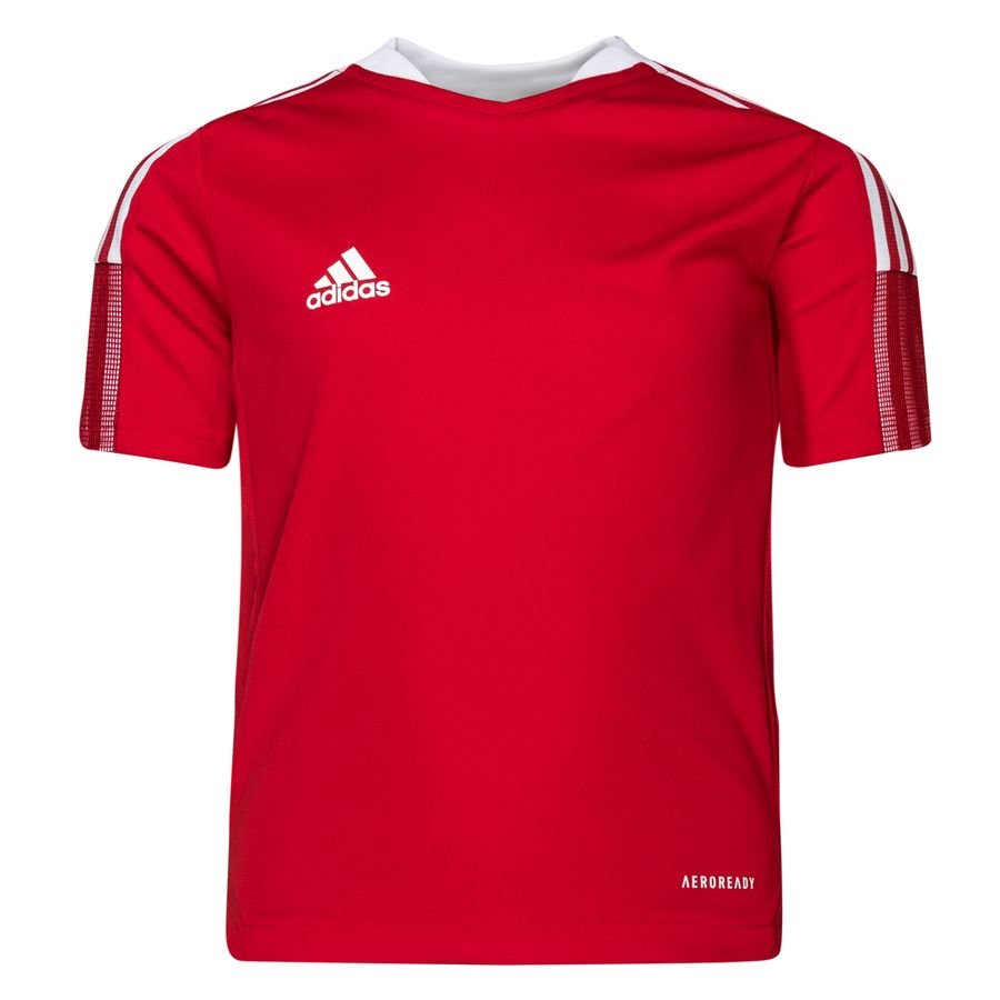 adidas Trænings T-Shirt Tiro 21 - Rød/Hvid Børn thumbnail
