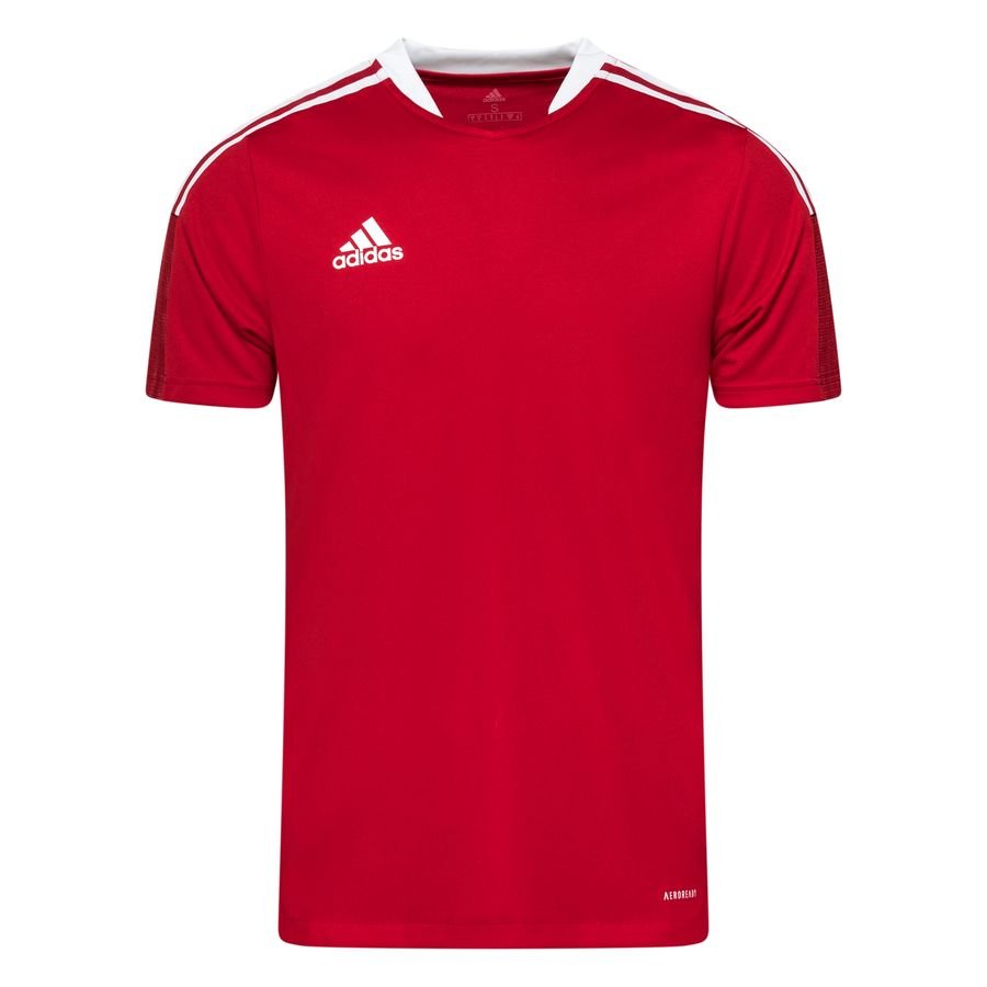 adidas Trænings T-Shirt Tiro 21 - Rød/Hvid