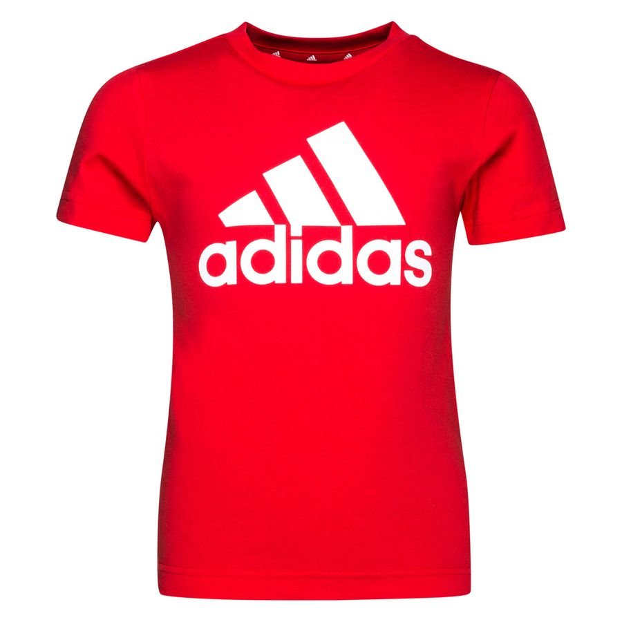 adidas T-Shirt Essentials Big Logo - Rød/Hvid Børn thumbnail