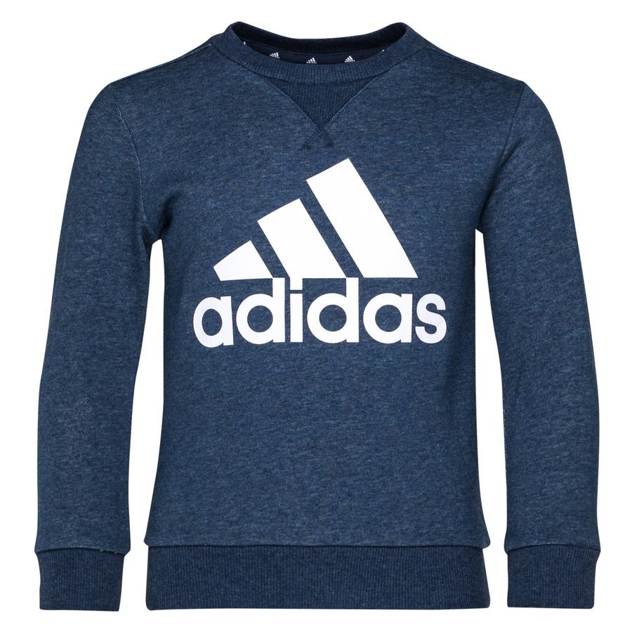 adidas Sweatshirt Big Logo - Navy/Hvid Børn thumbnail