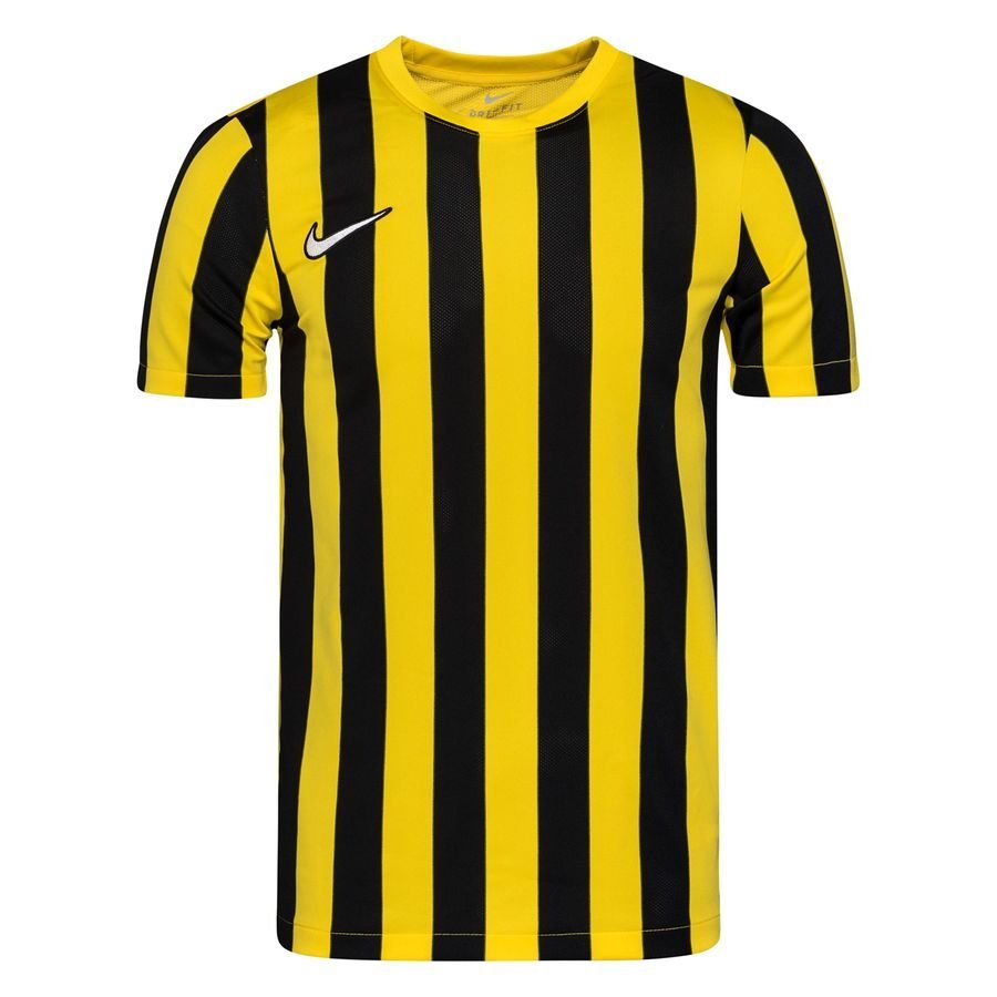 Nike Playershirt DF Striped Division IV - Tour Yellow/Black/White 
