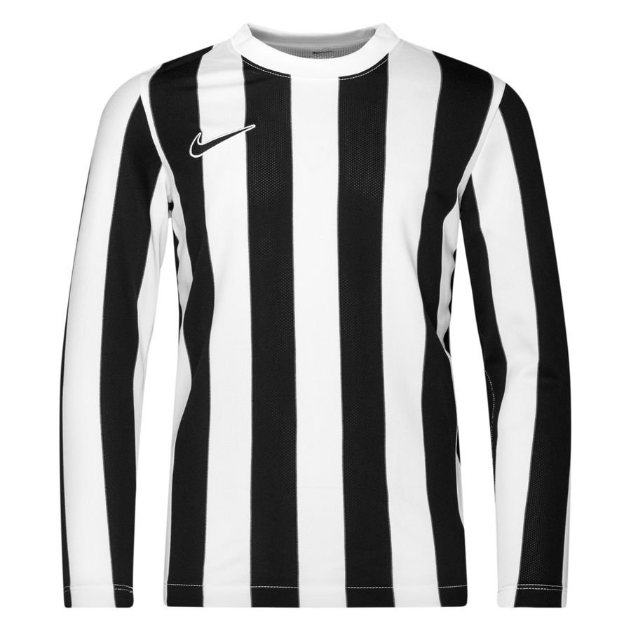 Nike Spilletrøje Dri-FIT Striped Division IV - Hvid/Sort Lange Ærmer Børn thumbnail