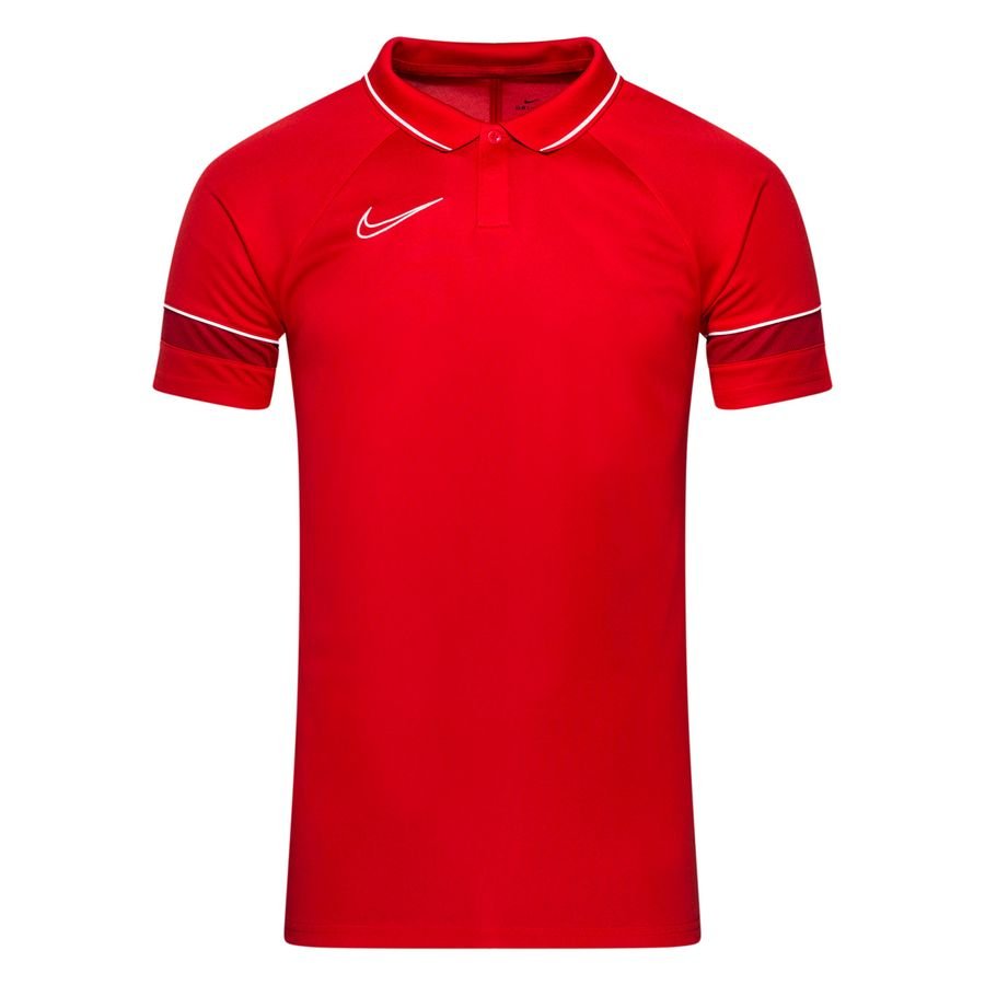 Nike Polo Dri-FIT Academy 21 - Rød/Hvid