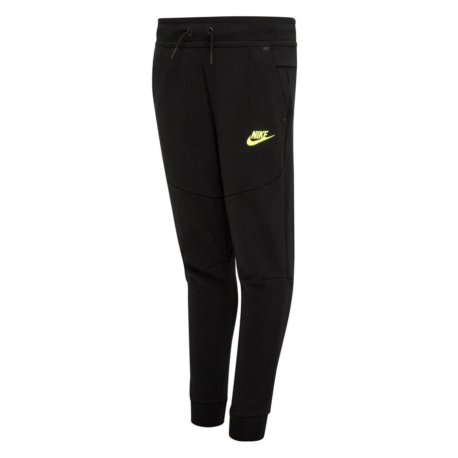 Nike Sweatpants NSW Tech Fleece - Sort/Neon Børn thumbnail