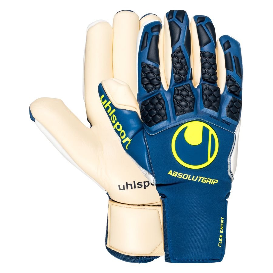 Uhlsport Keepershandschoenen Hyper Act Absolutgrip Finger Surround Blauw/Wit/Fluo Yellow online kopen
