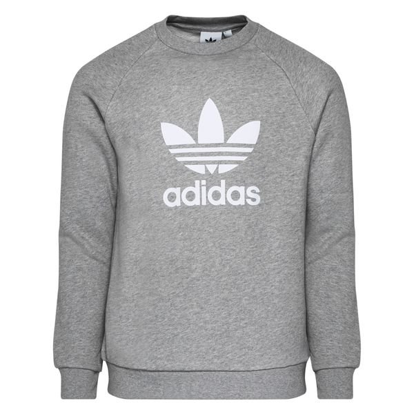 adidas Crew Grey Originals Heather/White Medium Sweatshirt -