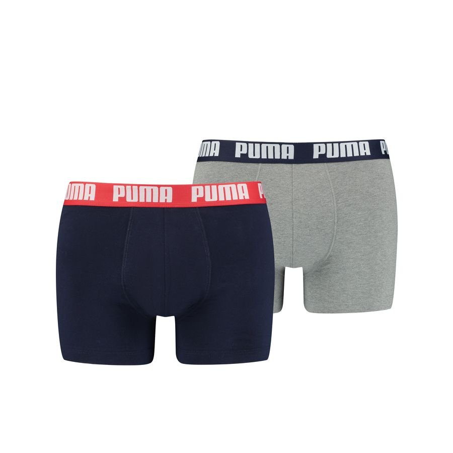 PUMA Boxer Shorts Basic 2-Pak - Blå/Grå thumbnail