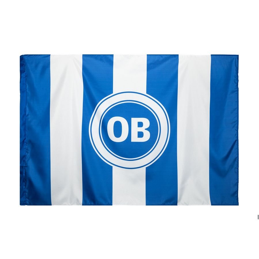 Odense Boldklub Logo Flag 100x150cm - Blå/Hvid