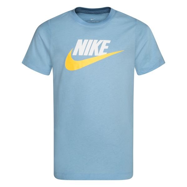 Nike T-Shirt NSW Futura Icon - Psychic Blue/White/Yellow Kids | www ...