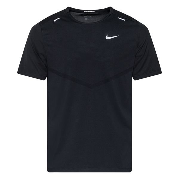 Nike Running T-Shirt Dri-FIT Rise 365 - Black/Reflect Silver | www ...