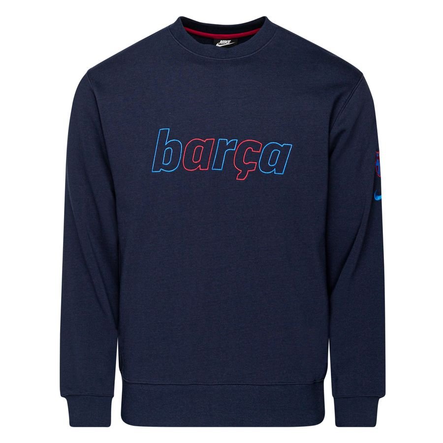 Sweatshirt i frotté med rund hals FC Barcelona för män