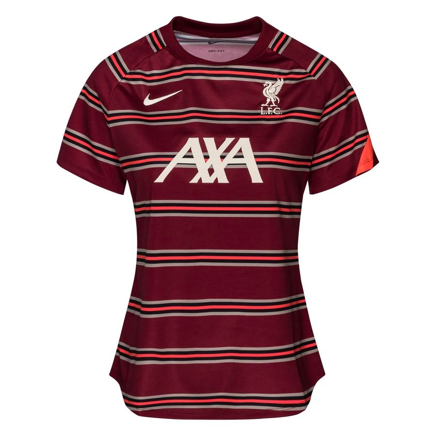 Nike Liverpool Trænings T-Shirt Pre Match Dri-FIT - Bordeaux/Rød/Grå Kvinde Kvinder thumbnail