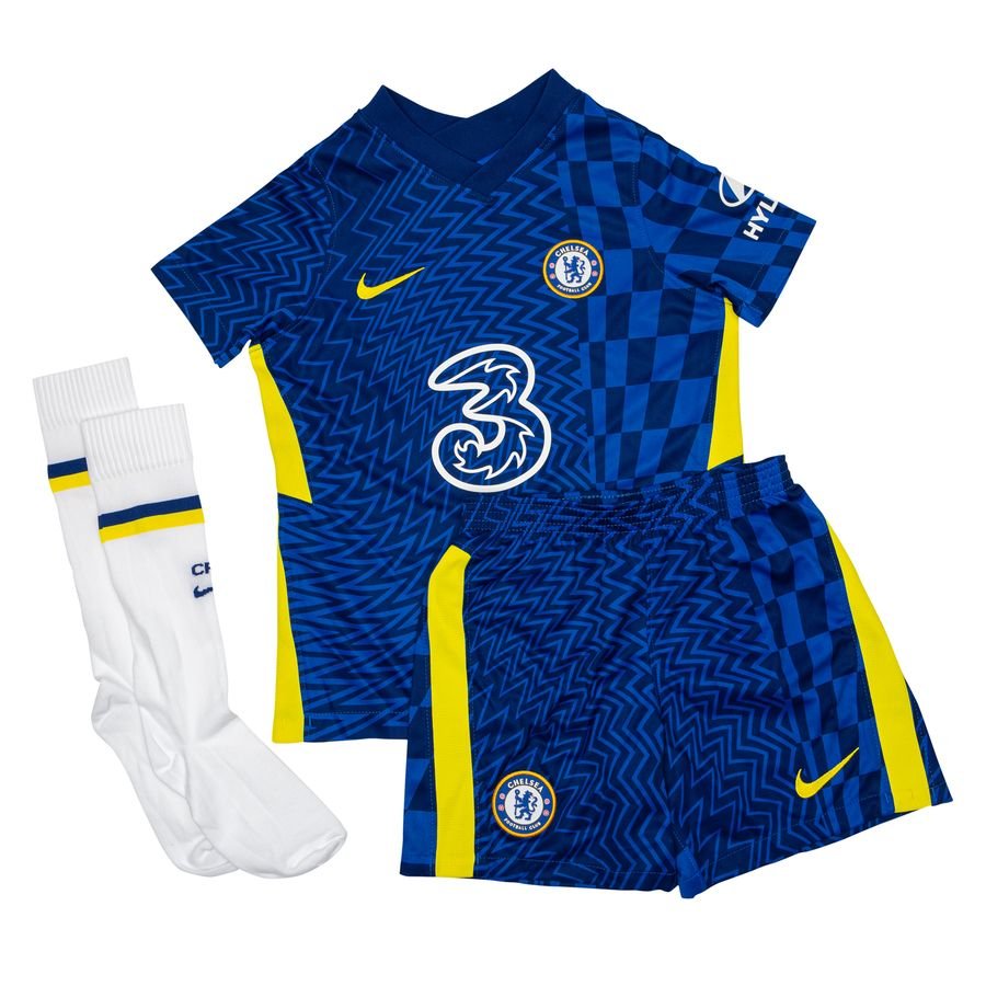Nike Chelsea FC 2021/22 Thuis Voetbaltenue Kinderen Lyon Blue/Opti Yellow Kind online kopen