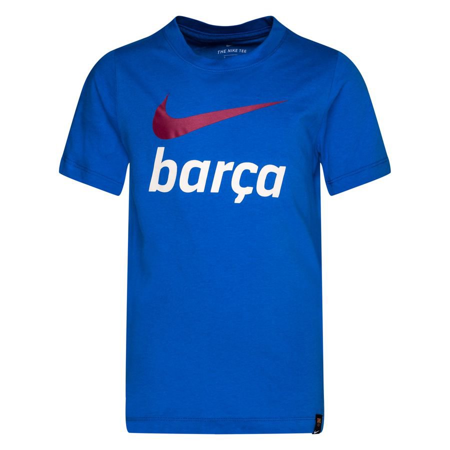 Barcelona T-Shirt Swoosh Club - Blå/Hvid/Rød Børn thumbnail