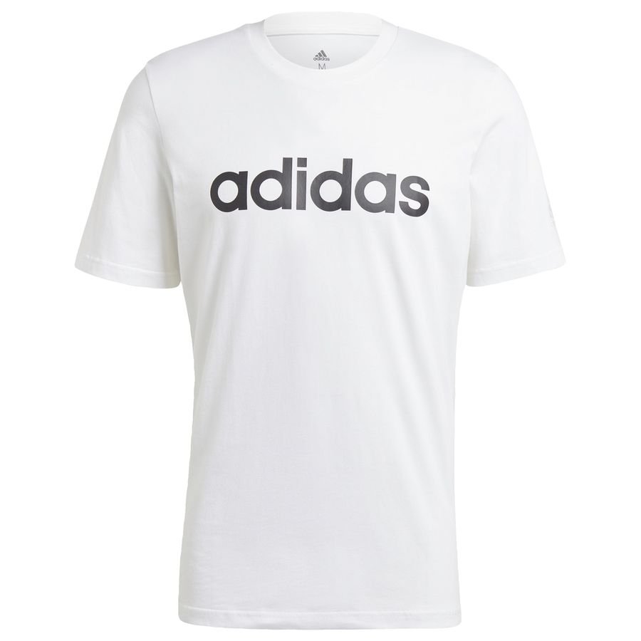adidas T-Shirt Essential Linear Logo - Hvid/Sort Børn thumbnail