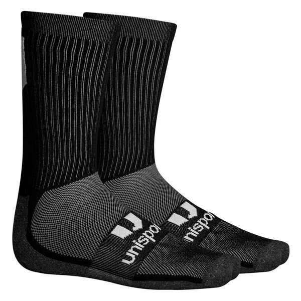 Unisport Grip Sock Low Knitted Logo - Black/White | www.unisportstore.com
