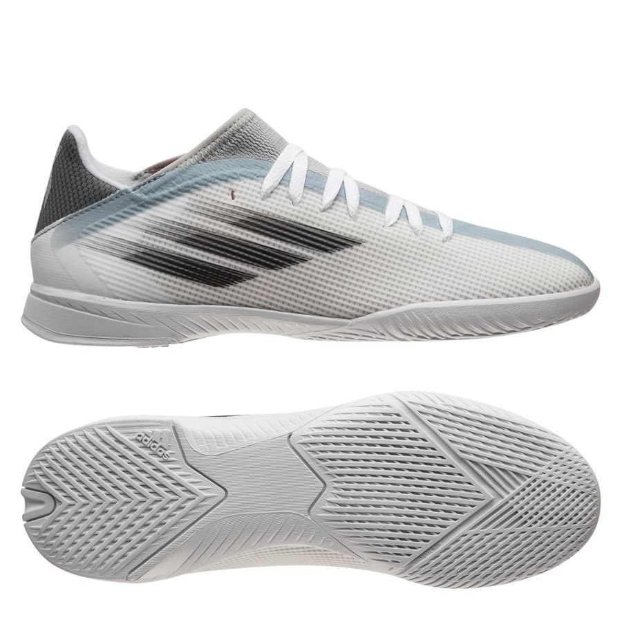 adidas X Speedflow .3 IN WhiteSpark - Vit/Silver/Röd Barn
