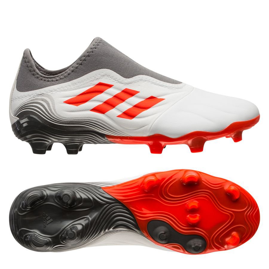 adidas Copa Sense .3 Laceless FG WhiteSpark - Footwear White/Solar Red